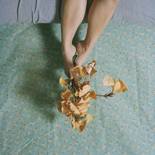 Feet With Dry Leaves